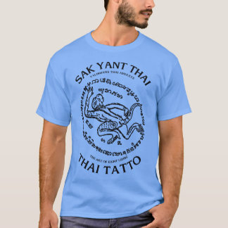 Camiseta Mono tailandés de la Antigüedad Sak Yant Muay