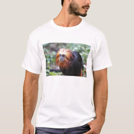 Camiseta Mono Tamarin de León con Cabecera Dorada