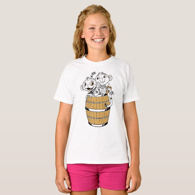 Camiseta Mono tribal de dibujos animados (Anverso completo)