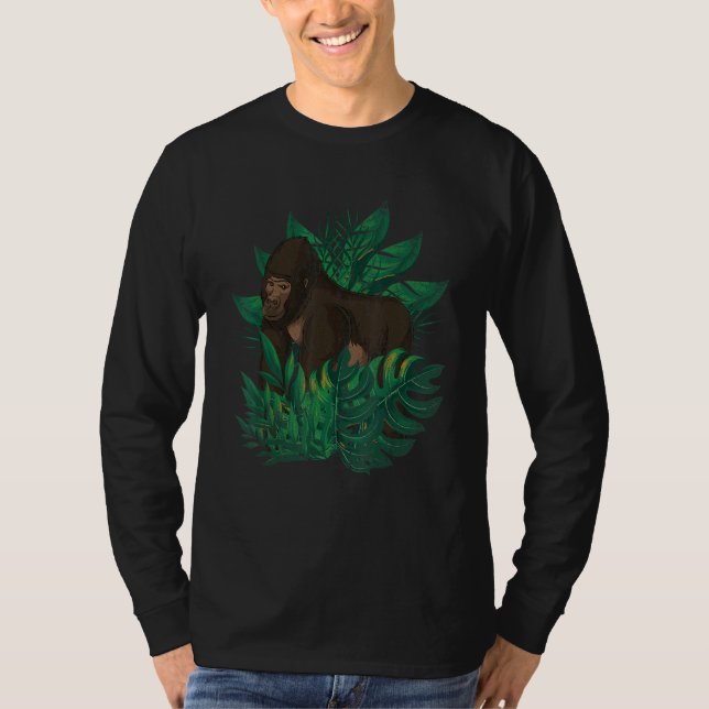 Camiseta Mono tropical   Gorila   Simio Animal Gorila (Anverso)