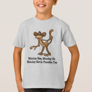 Camiseta Mono Véase Monkey Do Funny