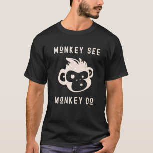 Camiseta Mono Véase Mono Do Cuple Adorable Primate Chimp