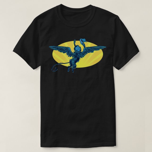 Camiseta Mono volador despidiendo el Asistente para el atar (Diseño del anverso)