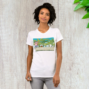 Camiseta Mono y caracol en escena de selva tropical