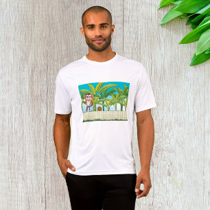 Camiseta Mono y caracol en escena de selva tropical