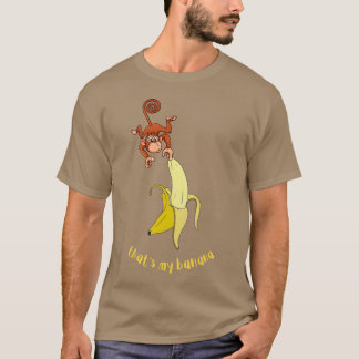 Camiseta Mono y plátano divertido animal retro