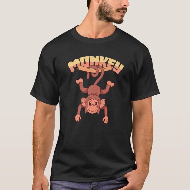 Camiseta Mono zoológico de monos chimpancés (Anverso)