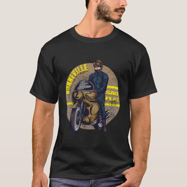 Camiseta Monociclista Bonneville Salt Flats (Anverso)