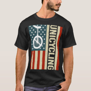 Camiseta Monociclo unicyclista de bandera de los Estados Un