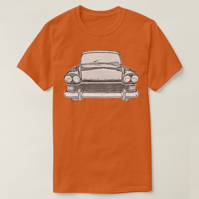 Camiseta Monocromo clásico británico de Humber Super Snipe  (Diseño del anverso)