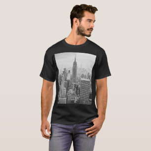 Camiseta Monocromo de Nueva York clásico negro y blanco