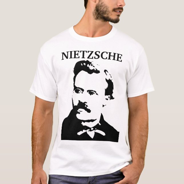 Camiseta Monocromo joven de Nietzsche (Anverso)