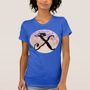 Camiseta monográfica inicial Full Moon and Cat X