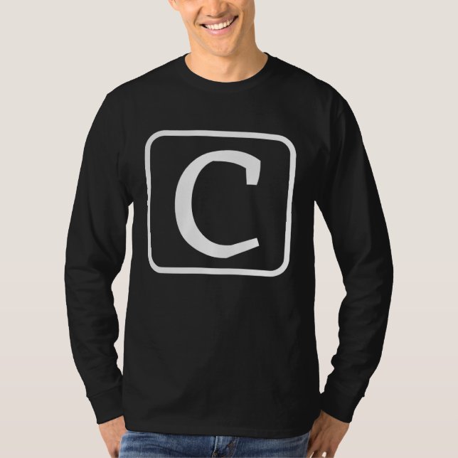 Camiseta Monogram Capital Letter C Initial Alphabet Women M (Anverso)