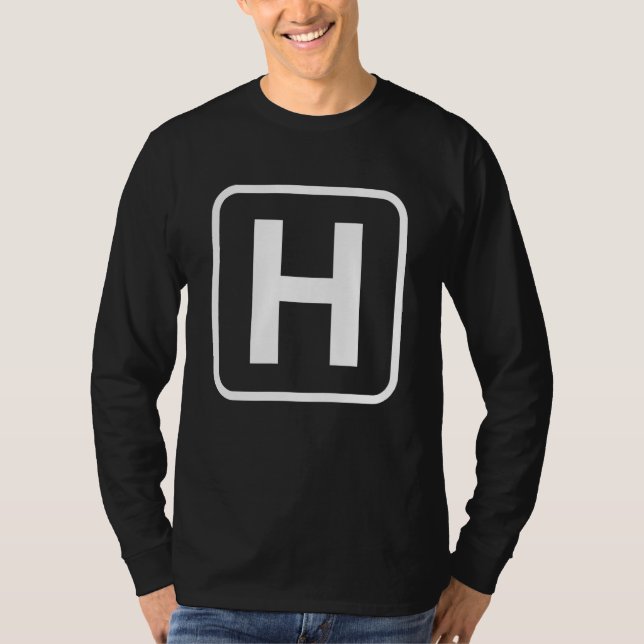 Camiseta Monogram Letter H Initial Alphabet Monogrammed Wom (Anverso)