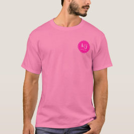 Camiseta Monogram Logo Makeup Artist Business Pink