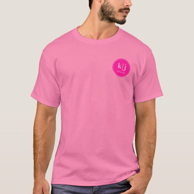 Camiseta Monogram Logo Makeup Artist Business Pink (Anverso)