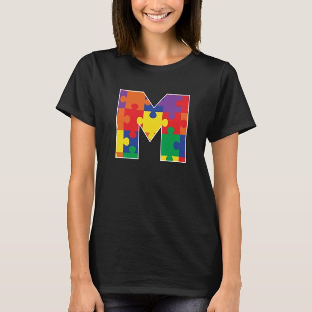 Camiseta Monogram M in Multi Color Puzzle Pieces (Anverso)