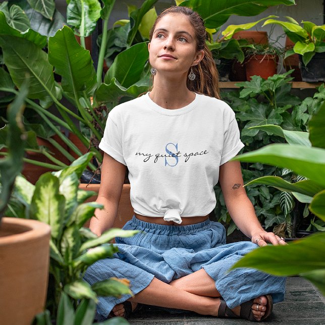 Camiseta Monogram 'my quiet space' Activewear Classic White (Subido por el creador)
