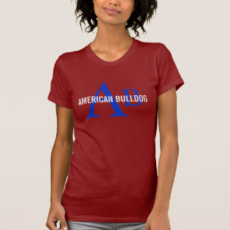 Camiseta Monograma americano de la raza del bulldog