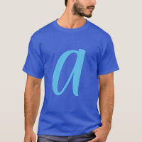 Monograma azul moderno Añadir su nombre inicial