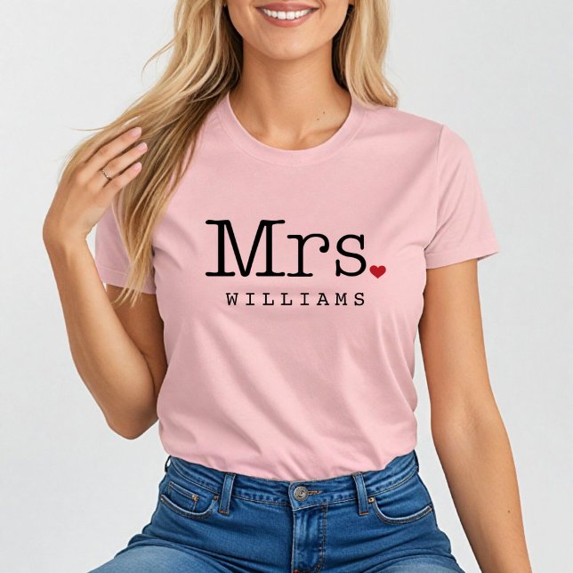 Camiseta Monograma Boda personalizada de la Sra. Pink Vinta (Subido por el creador)
