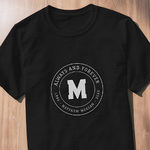 Camiseta Monograma conmemorativo siempre y para siempre