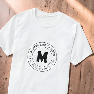 Camiseta Monograma conmemorativo siempre y para siempre