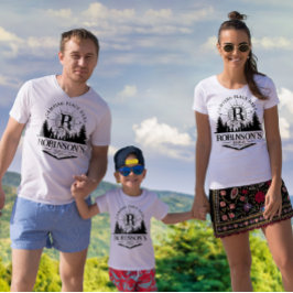 Camiseta Monograma de acampada familiar de personalizado