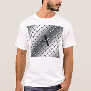 Camiseta Monograma de acero para placas de plata de diamant
