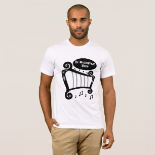 Camiseta Monograma de arpa blanca y negra