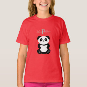 Camiseta Monograma de bebé panda
