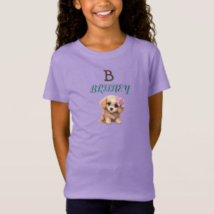 Camiseta Monograma de cachorro cutáneo personalizado T-