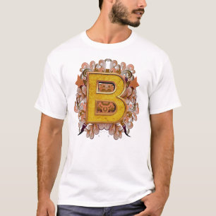 Camiseta Monograma de Cumpleaños Capital -letra B