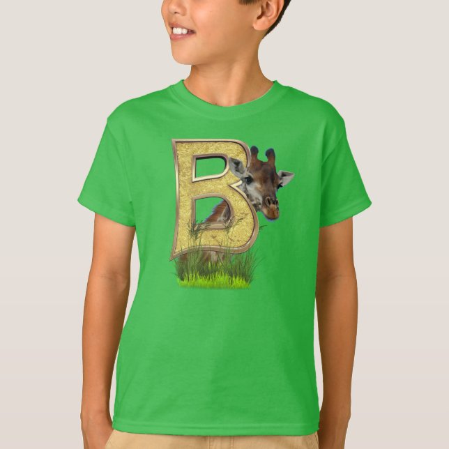 Camiseta Monograma de Cumpleaños Capital -letra B (Anverso)