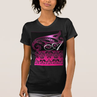 Camiseta MONOGRAMA DE DAMASCA NEGRA PURPLE PURPLE, blanco,