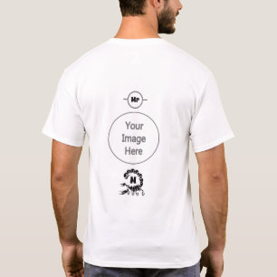 Camiseta Monograma de Escorpión Negro tribal