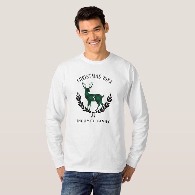 Camiseta Monograma de grapa verde de búfalo (Anverso completo)