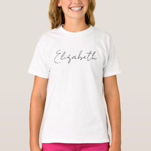Camiseta Monograma de guión personalizado Chicas Cuta blanc