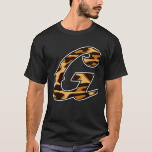 Camiseta Monograma de impresión Cheetah Leopard para mujere