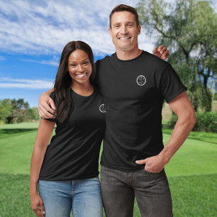 Camiseta Monograma de Iniciales con Palos de Golf Cruzados 