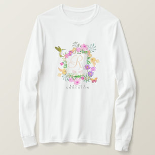 Camiseta Monograma de jardín floral