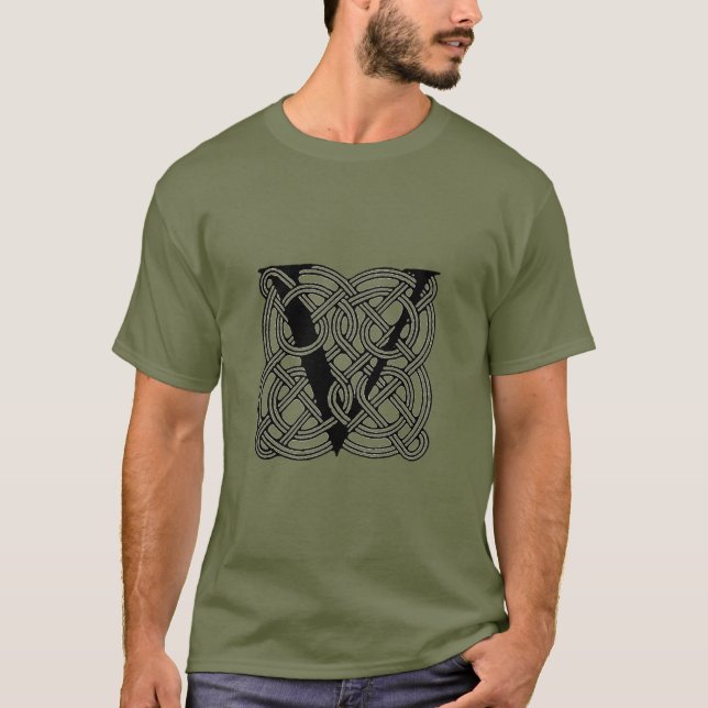 Camiseta Monograma de Knot celta vintage (Anverso)