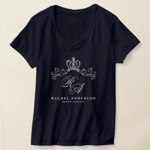 Camiseta Monograma de la corona que ensucia el brillo