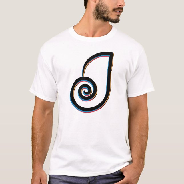 Camiseta Monograma de la letra J (Anverso)