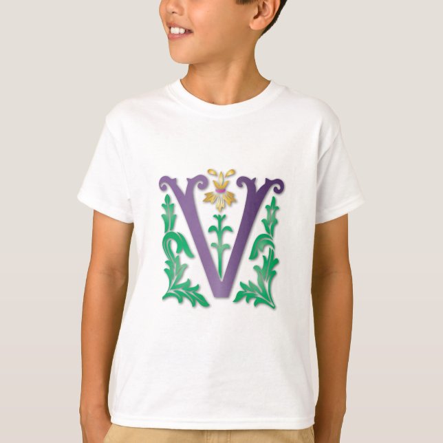 Camiseta Monograma de la letra V (Anverso)