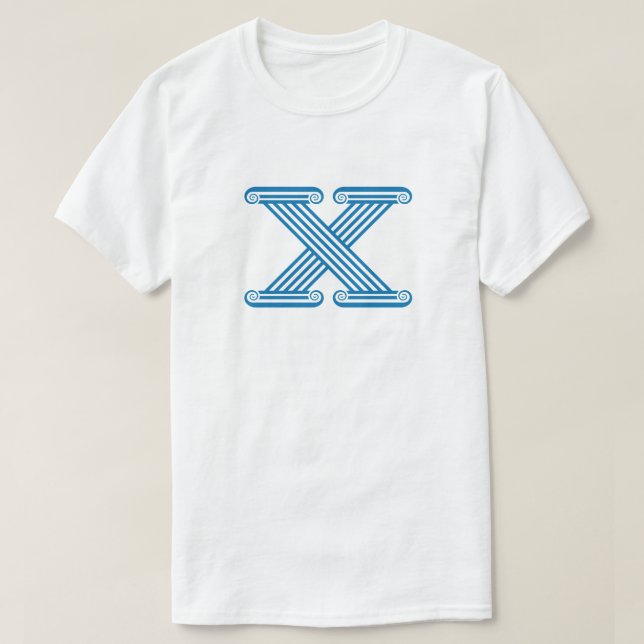 Camiseta Monograma de la letra X (Diseño del anverso)