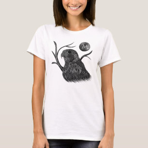 Camiseta Monograma de la luna llena del halcón