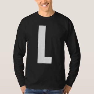 Camiseta Monograma de letra mayúscula L Anton Fuente Inicia