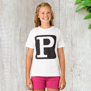 Camiseta Monograma de letra P mayúscula en negrita